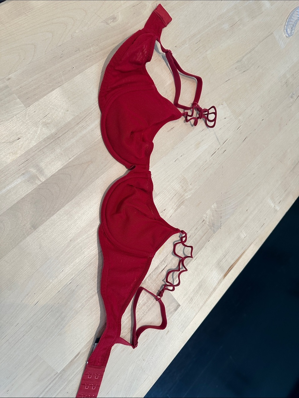 Cosabella Red Underwire Bra with Decorative Side Strap Detail